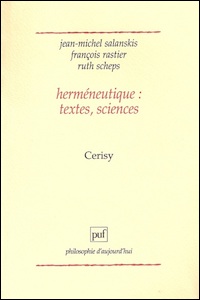 Herméneutique : textes, sciences